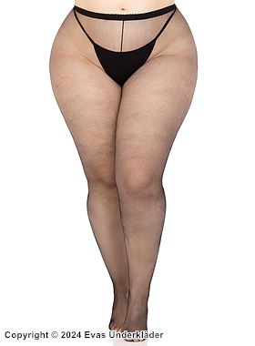 Nätstrumpbyxor i finmaskigt nät, plus size